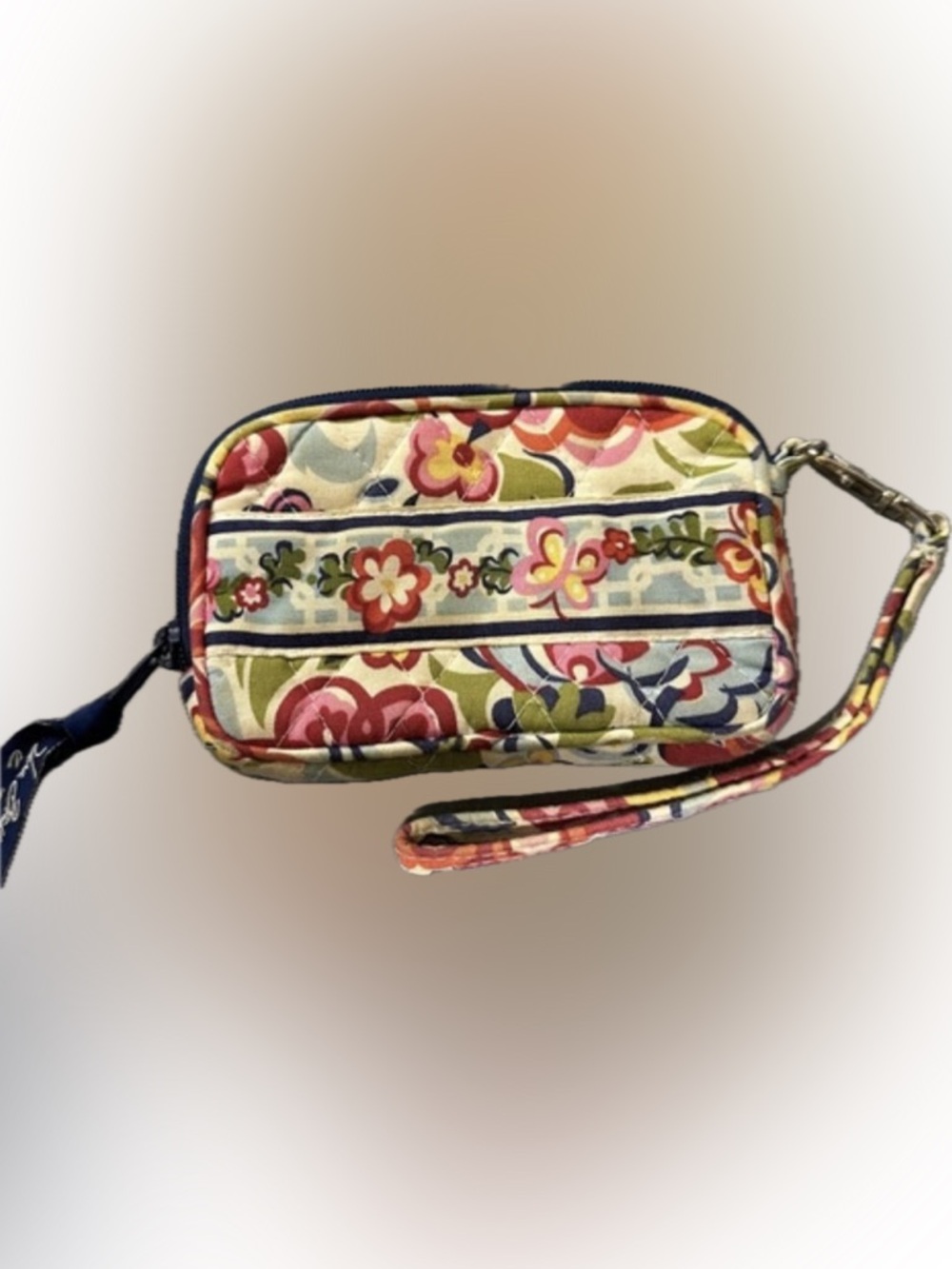 VERA BRADLEY HOPE GARDEN FLORAL QUILTED WRISTLET CLUTCH WALLET SPRING 2009 PINK